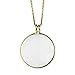Produktbild LRXG Leselupe, 10X Kette Halskette Lupe Anhänger mit 1,65"Glaslinse zum Lesen Schmuck Inspektion Geschenk (Farbe : Gold)