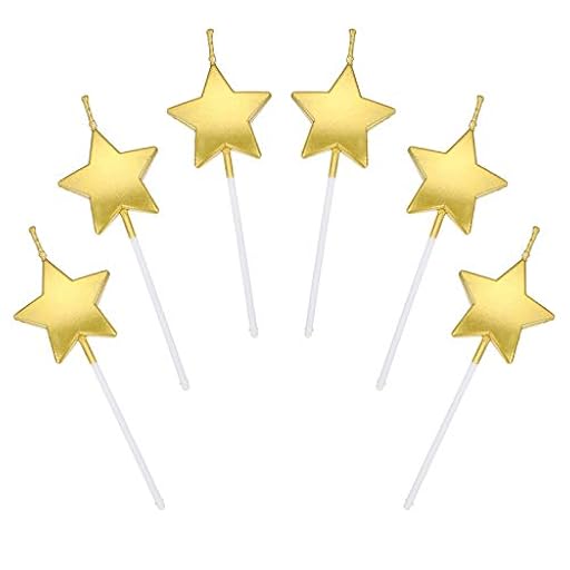 Velas de Cumpleaños en Forma Estrella,6 Pcs Velas únicas para Decorar Pastel de Fiesta di Cumpleaños y Bodas,Velas Decorativas para Decoración un Tarta,Oro | Ya disponible en tu tienda friki favorita! En mundofriki.es! Velas de Cumpleaños en Forma Estrella,6 Pcs Velas únicas para Decorar Pastel de Fiesta di Cumpleaños y Bodas,Velas Decorativas para Decoración un Tarta,Oro | Ya disponible en tu tienda friki favorita! En mundofriki.es!