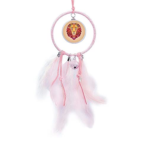 Attrape-rêve lion suspendu déco chambre enfant clochette couture
