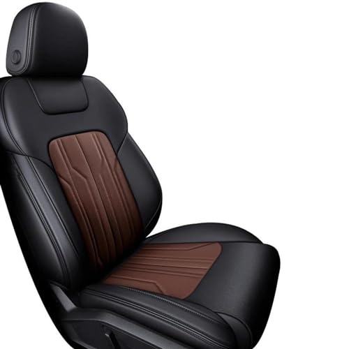 Couvre-siège MG4 2022 sur mesure en simili cuir chic noir et marron finition SE