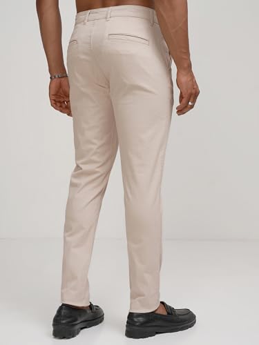 Image of Highlander Men's Slim Fit Formal Trousers | Ankle Length |Smart Trousers for Men | Chino Trousers for Men|Elegant Design | Comfortable Fabric for Daily Work & Formal Occasions