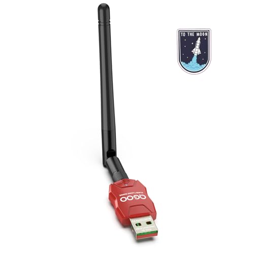 Class 1 Long Range Bluetooth Adapter for PC, QGOO USB Bluetooth Adapter for PC 5.3+EDR, Bluetooth Dongle Bluetooth Receiver Support Windows10/8.1/8/7?red-129?