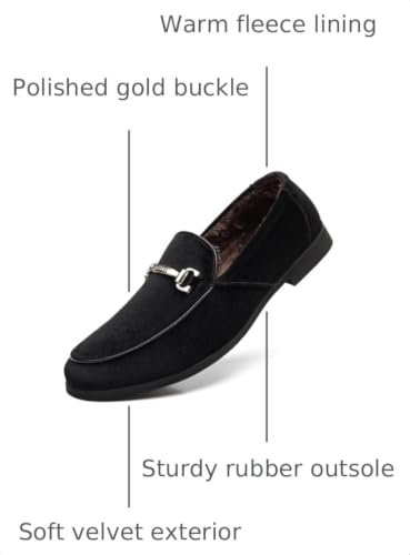 Image of COSIDRAM Mens Dress Shoes Business Luxury Velvet Loafers for Party Prom