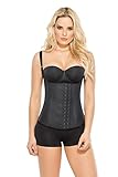 Ann Chery 2028 Semichaleco Latex Faja Modeladora Waist Training Cincher (Black, M)