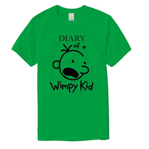 Vagile Kid Diary Inspired by World Book Day Wimpy Kids T-Shirt Green