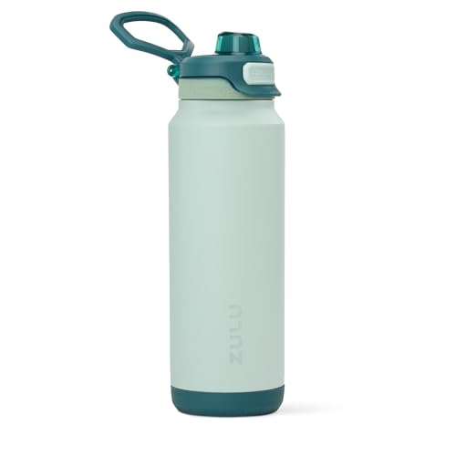 ZULU Powerfill Pro 32oz Stainless Steel Water Bottle with Quick Fill Lid, Triple Walled Vacuum Insulated Metal, Leak Proof Locking Lid, Sip and Chug, Reusable BPA Free, Evergreen