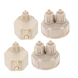 JUMPLAWN 4個 発生器用ポータブルボトルキャップ 軽量耐久性プラスチック製 水槽用水族館システム用密封便利キャップ