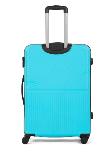 Image of Teakwood Set of 3 8 Wheels Trolley Bag, Hard Cabin with Zipper Closure, Adjustable Push Button & Cross Side Strap, Number Lock System 360 Degree (Set of 3, Aqua Green)