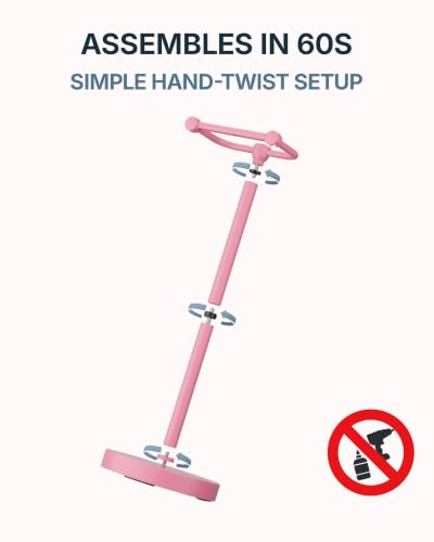 Image of RARXTR Toilet Paper Holder Stand with Heavy Stable Base No Tipping Pink
