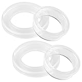 2 Stück Tischschirm Loch Ring Sonnenschirm Tisch Loch Terrassentischschirm Lochring und Kappe Adapter Sonnenschirm Schirmloch Ring Tisch für Sonnenschirm für Terrasse Schirm Gartenpartys (Weiß)