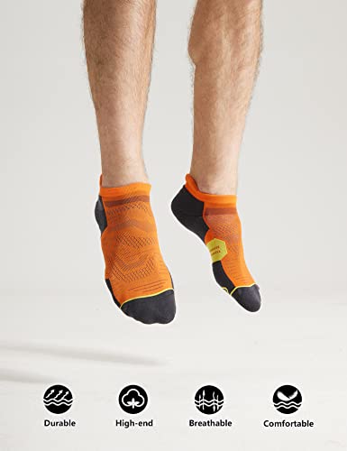 Image of CS CELERSPORT Men's Ankle Running Socks with Cushion, Arch Support Low Cut Athletic Tab Socks for Men Women 6 Pack