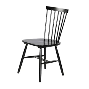 AWC Windsor Stuhl, Küchenstuhl, Holzstuhl, Esszimmerstuhl, Strossenstuhl, skandinavisch, Vintage, Sitzmöbel, Esszimmerstühle, Stühle, Küchenstühle, Chairs, Wishbone Chair, Bistrostühle (Schwarz)