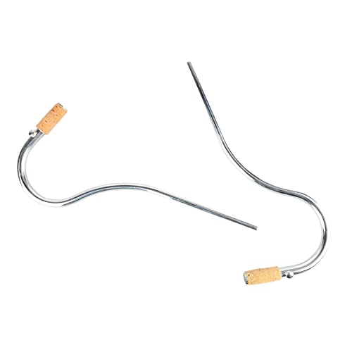 Curved Neck Bassoon Mouthpiece, Silver Plated with Cork Joint, Melodious Sound for Woodwind Instrument Players