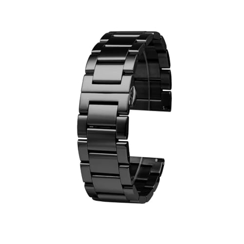 BCDYVWA ブラック ソリッド ステンレススチール ウォッチバンド カシオ ソードフィッシュ ロッシーニ ナビゲーターシリーズ Tianwang ウォッチブレスレット スチールベルトストラップに対応(GD-01 black-bright,18mm)