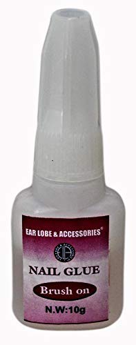 Ear Lobe & Accessories Brush on Acrylic Nail Art Glue for French False Tips and Rhinestones Manicure big nail glue + Free 10pcs Nails-image-30