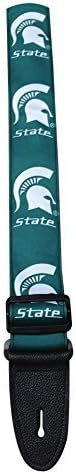 Spirit Straps Guitar Strap - Michigan State University Spartans - Black Leather Ends