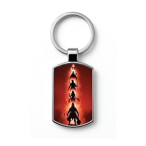 Image of Stylish Metal Keychains with Permanent Glossy Print - Inspirational Quotes & Spiritual Designs - Perfect Key chains for loved ones, Personal Use, Gifts & Return Gifts