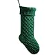 meioro 46cm Große Weihnachtsstrumpf, Kabel Gestrickt Nikolausstrumpf für Kinder, Klassische Weihnachtsstrümpfe Kamin Hängende Strümpfe für Familie Urlaub Party Dekorationen (Green,46cm)