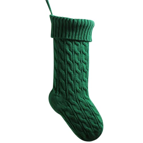 meioro 46cm Calze di Natale, Calze Natalizie a Maglia a Cavo di Grandi Dimensioni per Bambini, Calza Befana da Appendere...