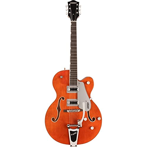 Gretsch G5420T Electromatic Classic Hollow Body 6-String Single-Cut Electric Guitar with Bigsby, Laurel Fingerboard, and Set-Neck Maple Neck (Right-Hand, Orange Stain)
