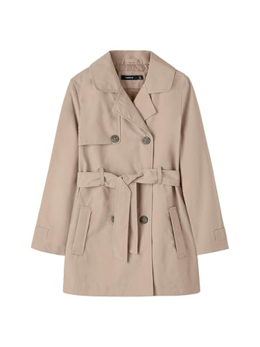 NAME IT Mädchen Nkfmadelin Trench Coat Noos, Savannah Tan, 164 EU