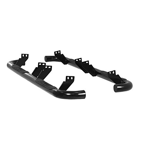 Estribos nerf bars redondos 3 pulg acero negro Aries miniatura 2