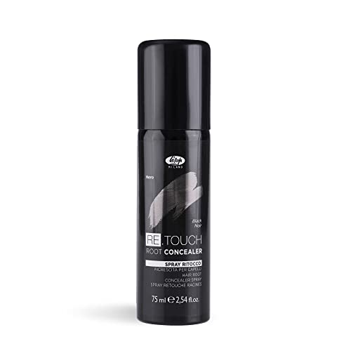 Lisap Black Root Touch Up for Temporary Hair Color | Instant Concealer for Color Gaps &amp; White Hairs | 2.54 fl oz