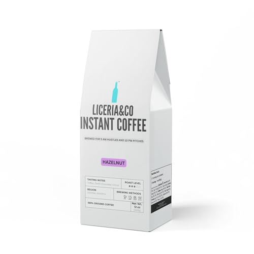 Image of Liceria&Co. Hazelnut Organic Instant Coffee |Premium Imported | Mild Roast |100% Arabica|100g |Rich & Intense Flavour Profile|