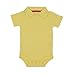 Baby Boys Pure Color Cotton Short Sleeve Polo Bodysuit 3-24 Months (6 Months, Yellow)