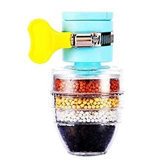 Yancorp Carbon Activated Water Faucet Filter | 6 Layer Purifier Filtration Tap Attachment | Universal Interface Kitchen Sink Water Tap Cleaner Cartridge (Multi Color)-image-3