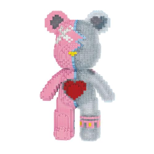 PIANTION Animal Heartbeat Bear Micro Building Blocks Set(3000PCS XQ040) 12.6in High Series Gifts Suitable for Adults
