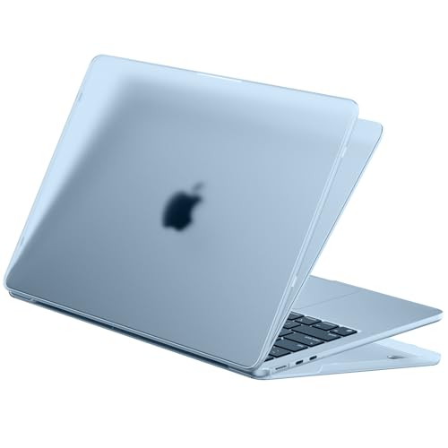 Image of Soonjet for MacBook Air 13 Inch Case M5-M2 2026-2022, SkyBlue Hard Shell | Easy to Snap On, Closes Seamlessly, Scratch Resistant, Non-Slip Pads, Includes Keyboard Cover, for A3449 A3240 A3113 A2681