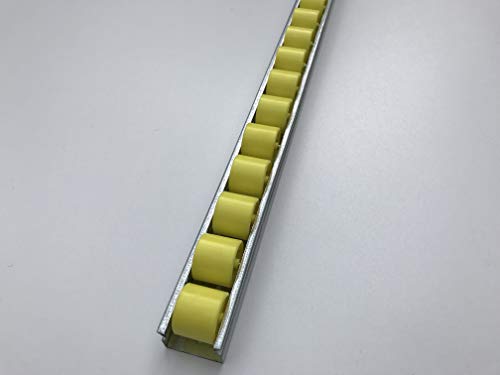 Rail roulettes plastique jaune 28 mm pour stopper les blocages