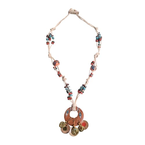 Image of AAKRITI ART CREATIONS Boho & Tribal Handcrafted Ethnic Necklace Collection | Multicolour Pendants, Mandala, Lotus & Dreamcatcher Designs | Artisan Lariat, Collar & Statement Jewelry for Women