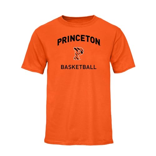 Barnesmith Princeton University Tigers, Adult Unisex, Short-Sleeve T-Shirt, Basketball Gameday Logo, Orange, X-Large