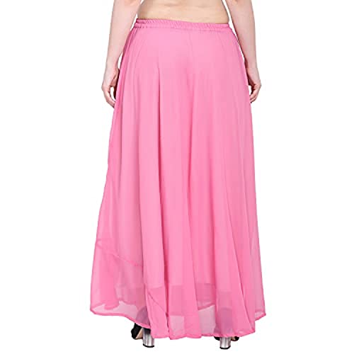 Image of Skirt for Women Designer and Full Flared Georgette Plain