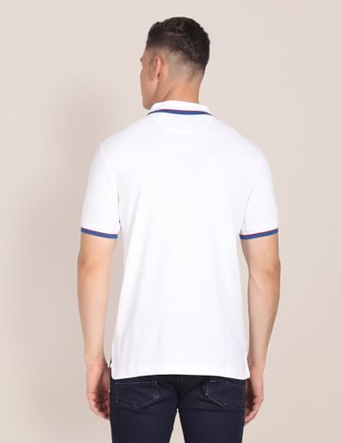 Image of U.S. Polo ASSN. Solid Slim Fit Polo T Shirts for Men - 100% Cotton, Half Sleeves Mens Tshirt
