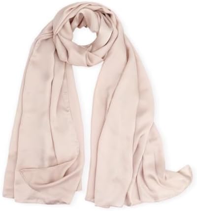 vimate 100% Large Silk Feeling Scarf-Women's Fashion Long Mulberry Silk Satin Neck Scarf Sunscreen Shawl Wrap Headscarf