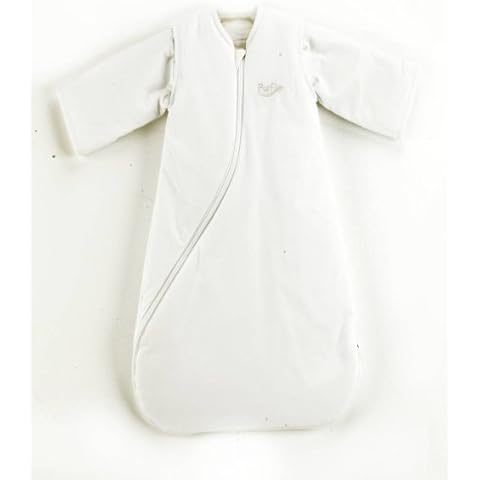PurFlo SleepSac 1.0 Tog (Plain White, 18 Mths +) Baby Sleeping Bag with Detachable arms Cover