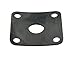 Dopro Black Metal Curved Base Bottom Jack Plate Square Jackplate for USA LP Les Paul