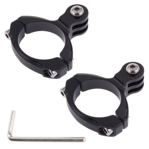 BIUCHJIU 2 Pcs Handlebar Camera Mounts Aluminum Bike Handlebar Mounts Action Camera Mounts Mountain Motorcycle Camera Holder for Road Bike Mountain Bike Motorcycle Action Camera