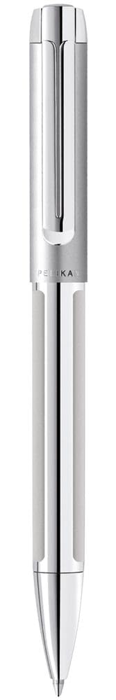 Pelikan Kugelschreiber Pura® K40 Silber mit Wunscgravur | Geschenkbox personalisiert | Hochwertig eloxiertes Aluminium-Gehäuse | Geschenk zum Geburstaf | Abschluss PS274Box2