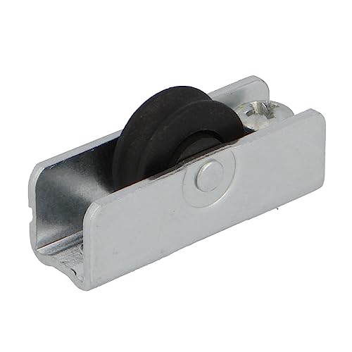 Amig - Rodamiento Ventana Corredera - Juego de 2 unidades - Tamaño 36 x 12 mm - Carcasa Metálica Con Tornillo y Rodamiento de Bolas - Diseñado para Ventanas Deslizantes - Acero Zincado