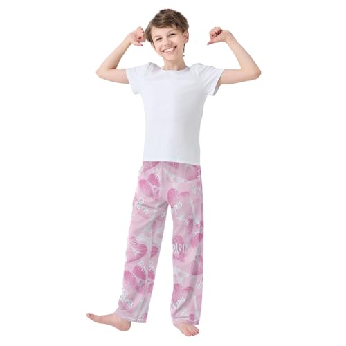 Paris Romantic Love Boys Long Pants Soft Trousers Elastic Waist Kids Lounge Bottoms with Pockets S-XL2