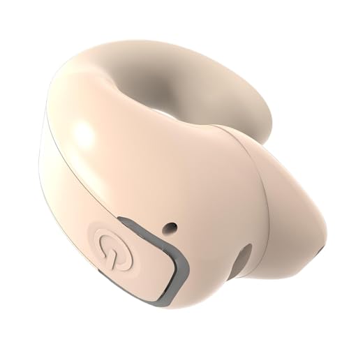 Qkbuza Auriculares Abiertos, Auriculares Ojos Abiertos,Clip de Casco de Conducción Hueso - Auriculares Deportivos de Conducción Ósea de Control Táctil Impermeable para Fitness en Curso