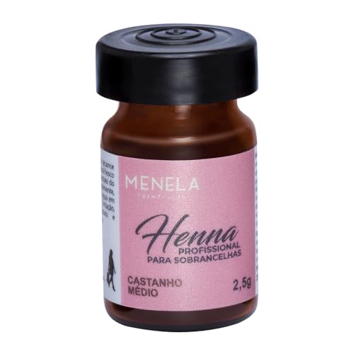 Menela Kit Henna Para Sobrancelhas 2,5g Castanho Médio