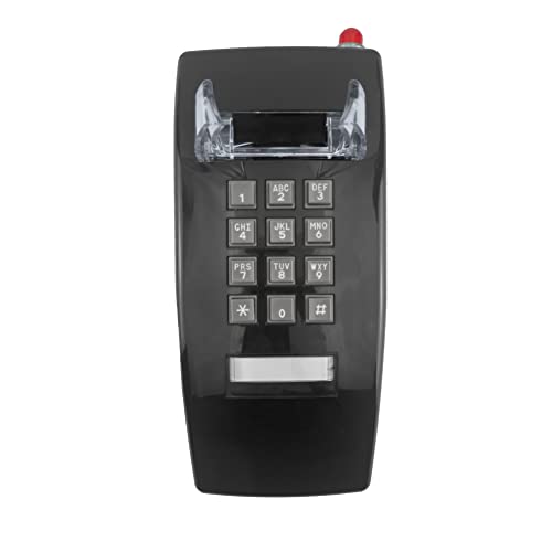 Opis WallFon Cable in Schwarz : Kabelgebundenes Nostalgie Wandtelefon für echte Retro Liebhaber