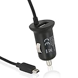 Das All In One miniUSB KFZ Ladekabel mit integrierter TMC / TMC Pro Antenne (sofern vom Gerät unterstützt) und zusätzlichem USB-Port