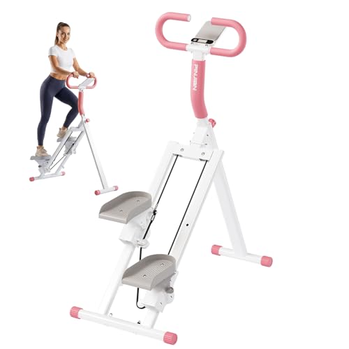 Stair Stepper for Home Folding Vertical Stair Stepper Machine for Full Body Workout Portable Stepper Exercise Machine with Handlebar & Digital Monitor Step Climber Fitness Equipment