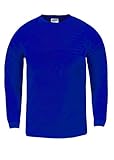KTC13_L Thermal Long Sleeve Crewneck Waffle Shirt Royal L